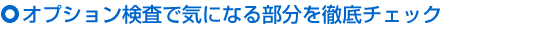 オプション検査で気になる部分を徹底チェック